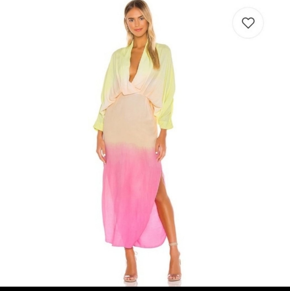 NWOTS S/W/F revolve draped sunset ombre dress - Picture 7 of 11